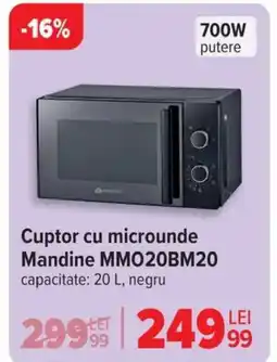 Carrefour Cuptor cu microunde Mandine MM020BM20 Ofertă