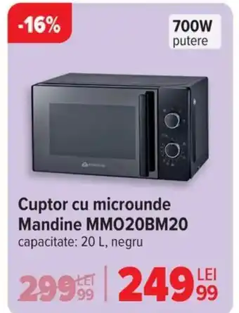 Carrefour Cuptor cu microunde Mandine MM020BM20 Ofertă