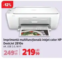 Carrefour Imprimantă multifuncțională inkjet color HP DeskJet 2810e Ofertă