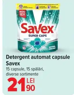 Carrefour Detergent automat capsule Savex Ofertă