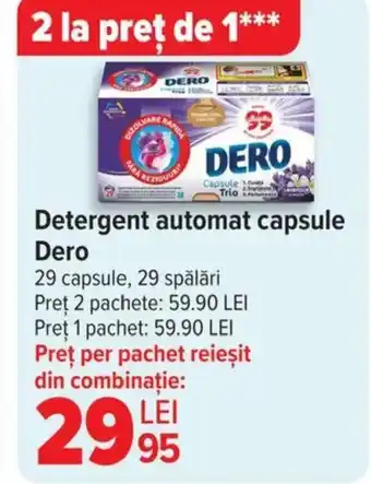 Carrefour Detergent automat capsule Dero Ofertă