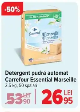 Carrefour Detergent pudră automat Carrefour Essential Marseille Ofertă