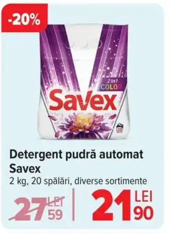 Carrefour Detergent pudră automat Savex Ofertă