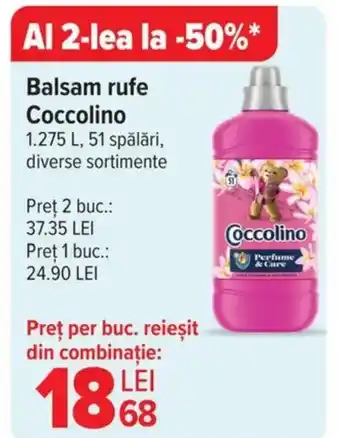 Carrefour Balsam rufe Coccolino Ofertă