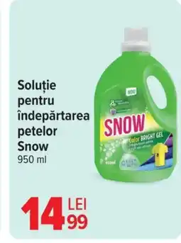 Carrefour Soluţie pentru îndepărtarea petelor Snow Ofertă