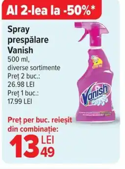 Carrefour Spray prespălare Vanish Ofertă