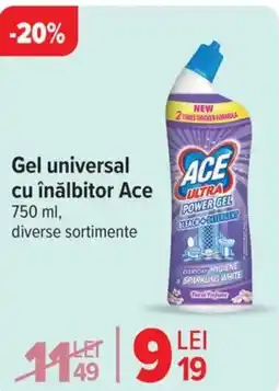 Carrefour Gel universal cu înălbitor Ace Ofertă