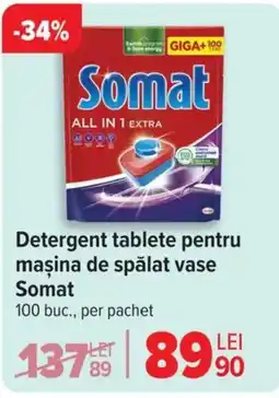 Carrefour Detergent tablete pentru maşina de spălat vase Somat Ofertă