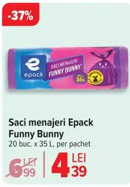 Carrefour Saci menajeri Epack Funny Bunny Ofertă