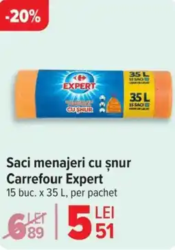 Carrefour Saci menajeri cu șnur Carrefour Expert Ofertă