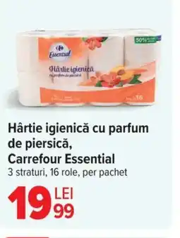 Carrefour Hârtie igienică cu parfum de piersicǎ, Carrefour Essential Ofertă