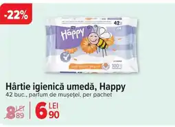 Carrefour Hârtie igienică umedă, Happy Ofertă