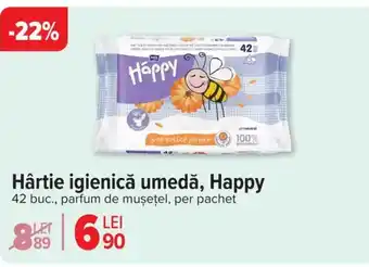 Carrefour Hârtie igienică umedă, Happy Ofertă