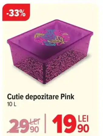 Carrefour Cutie depozitare Pink Ofertă