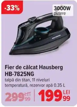 Carrefour Fier de călcat Hausberg HB-7825NG Ofertă