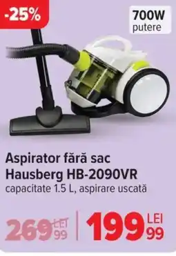 Carrefour Aspirator fără sac Hausberg HB-2090VR Ofertă