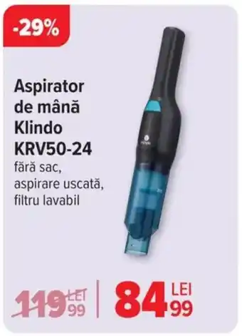 Carrefour Aspirator de mână Klindo KRV50-24 Ofertă