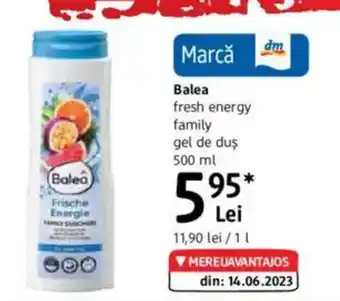 DM Balea fresh energy family gel de duş Ofertă