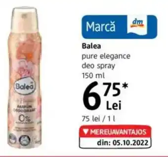 DM Balea pure elegance deo spray Ofertă