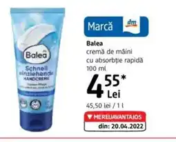 DM Balea cremă de mâini cu absorbţie rapidă Ofertă