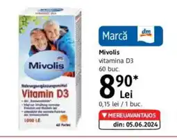 DM Mivolis vitamina D3 Ofertă