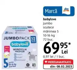 DM babylove jumbo scutece Ofertă