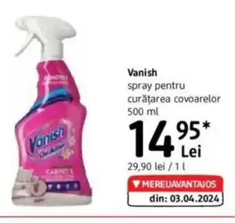 DM Vanish spray pentru curăţarea covoarelor Ofertă