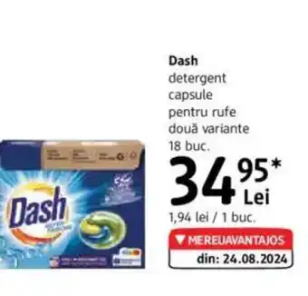 DM Dash detergent capsule pentru rufe două variante Ofertă