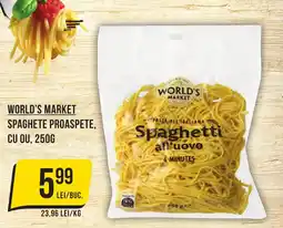 Mega Image WORLD'S MARKET Spaghete proaspete, cu ou Ofertă