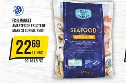 Mega Image FISH MARKET Amestec de fructe de mare şi surimi Ofertă