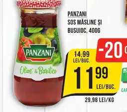 Mega Image PANZANI Sos măsline şi busuioc Ofertă