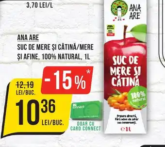 Mega Image ANA ARE Suc de mere şi cătină/mere și afine, 100% natural Ofertă