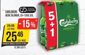 Mega Image CARLSBERG Bere blondă Ofertă