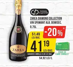 Mega Image ZAREA Diamond Collection Vin spumant alb, demisec Ofertă