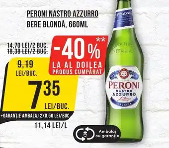 Mega Image PERONI NASTRO AZZURRO Bere blondă Ofertă