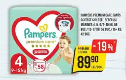 Mega Image PAMPERS Premium care pants scutece chilotel bebeluși Ofertă