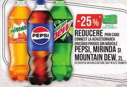 Mega Image PEPSI, MIRINDA Şi MOUNTAIN DEW Ofertă