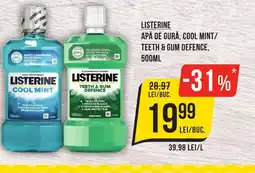 Mega Image LISTERINE Apă de gură, cool mint/ teeth & gum defence Ofertă