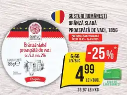 Mega Image GUSTURI ROMÂNEŞTI Brânză slabă proaspătă de vaci Ofertă