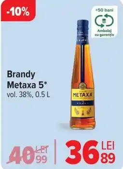 Carrefour Brandy Metaxa 5 Ofertă