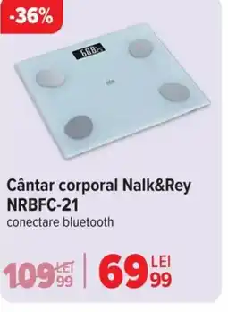Carrefour Cântar corporal Nalk&Rey NRBFC-21 Ofertă