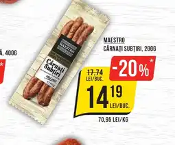 Mega Image MAESTRO Cârnaţi subţiri Ofertă