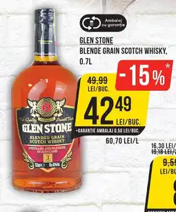 GLEN STONE Blende grain scotch whisky,