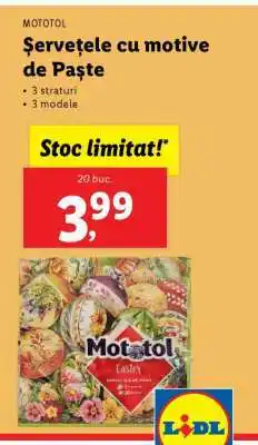 Lidl Șervețele cu motive de Paște Ofertă