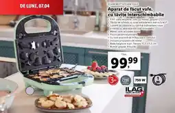 Lidl Aparat de făcut vafe, cu tăvițe interschimbabile Ofertă