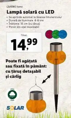Lidl Lampă solară cu LED Ofertă