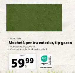 Mochetă pentru exterior, tip gazon