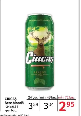 Selgros CIUCAȘ Bere blondă Ofertă