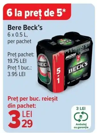 Carrefour Market Bere Beck's Ofertă