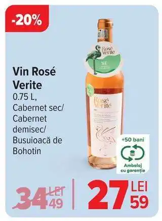 Carrefour Vin Rosé Verite Ofertă